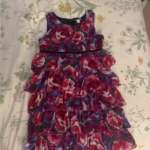 The Children's Place Floral Ruffle Dress - Pink and Purple